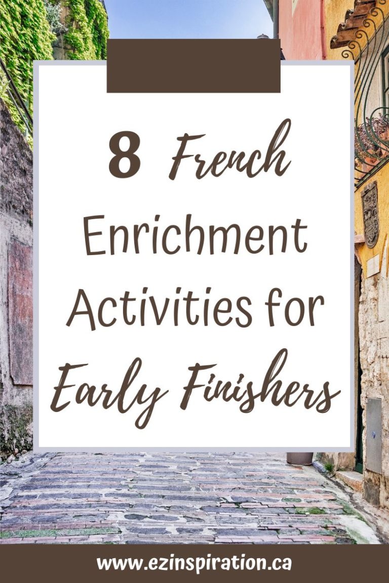 8 French Enrichment Activities for Early Finishers