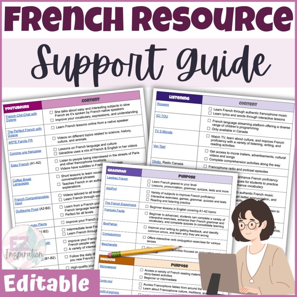 French Resource Support Guide