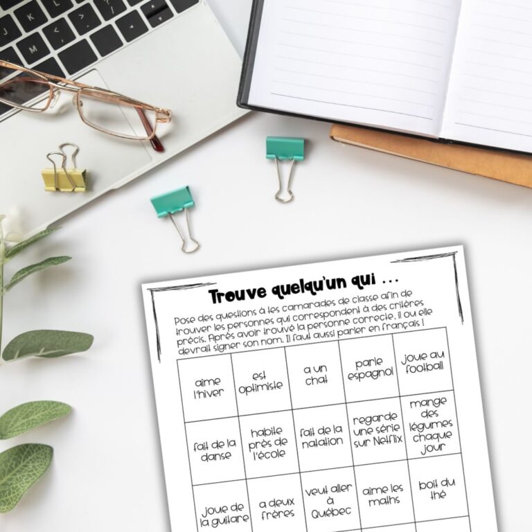 Trouve quelqu'un qui activity