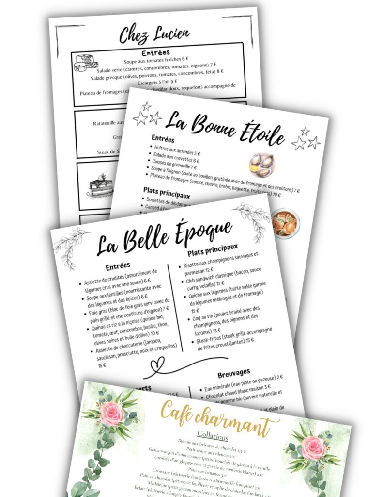French Menus
