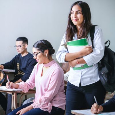 Happy students in the French Classroom